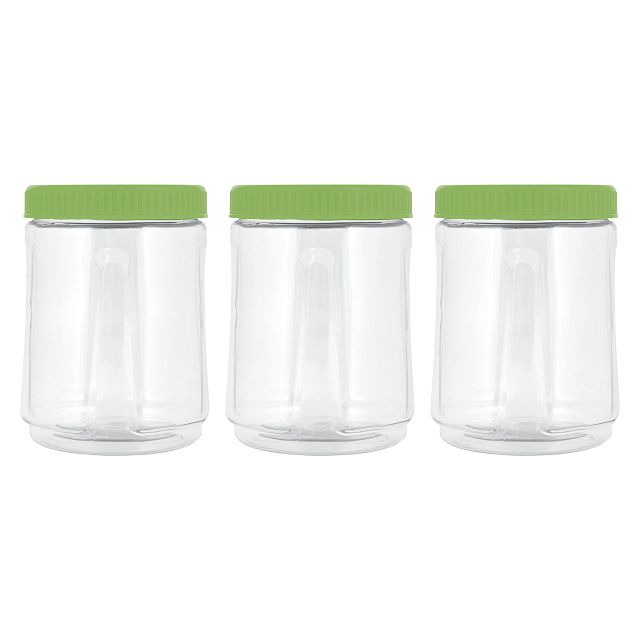 набор банок Sugar&Spice Honey 3шт 0,75л пластик фисташковый Нет марки
