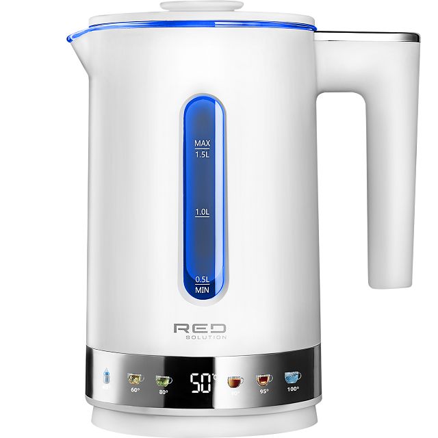 чайник RED SOLUTION AG118D 1500Вт 1,5л  металл/стекло белый