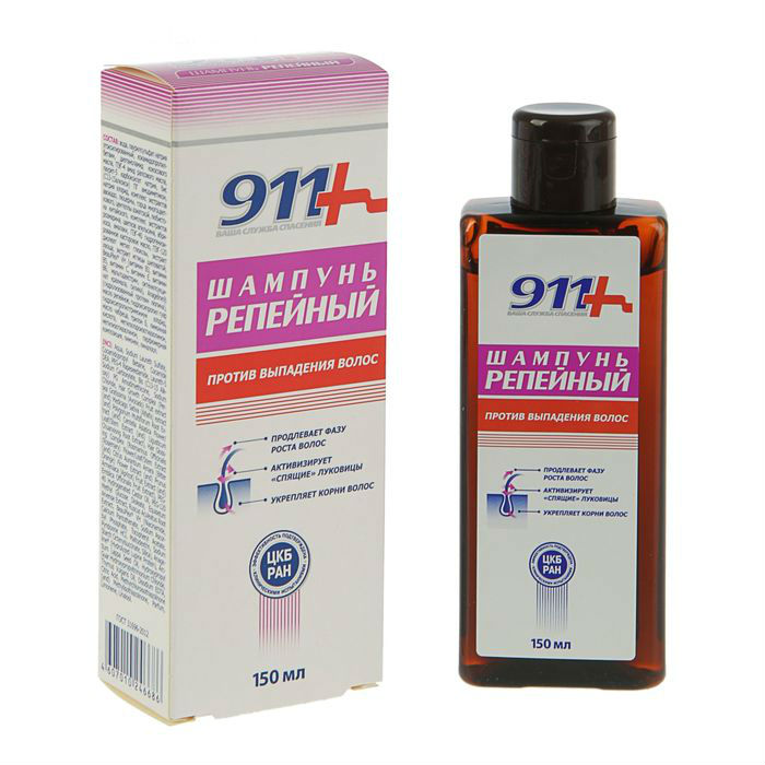 911 Шампунь Репейный 150мл Твинс Тэк 4480179