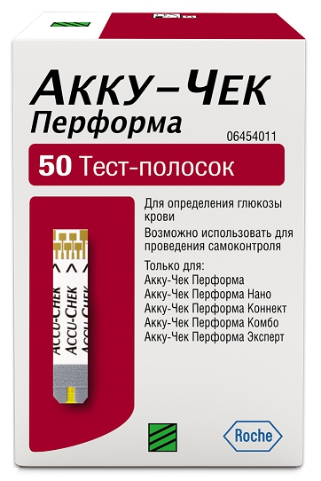 Акку-Чек тест-полоски для глюкометра Перформа №50 Roche (диагностика) 24646
