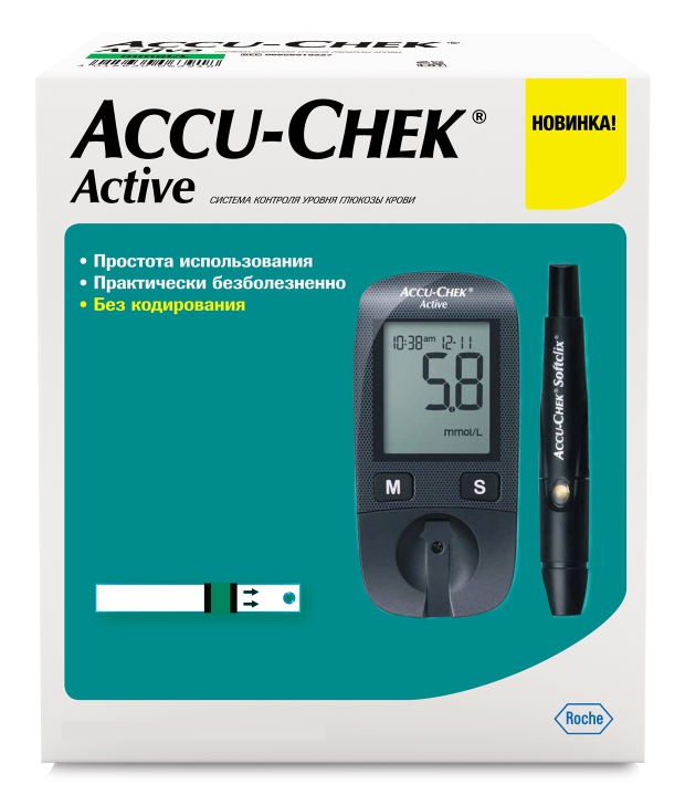Акку-Чек глюкометр Актив Roche (диагностика) 3976