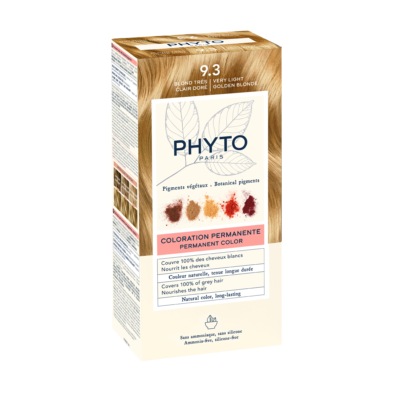 Phytosolba Phyto Hair Color крем-краска для волос тон 9.3 очень светлый золотистый блонд 50   50   12мл Lab.Phytosolba 122337