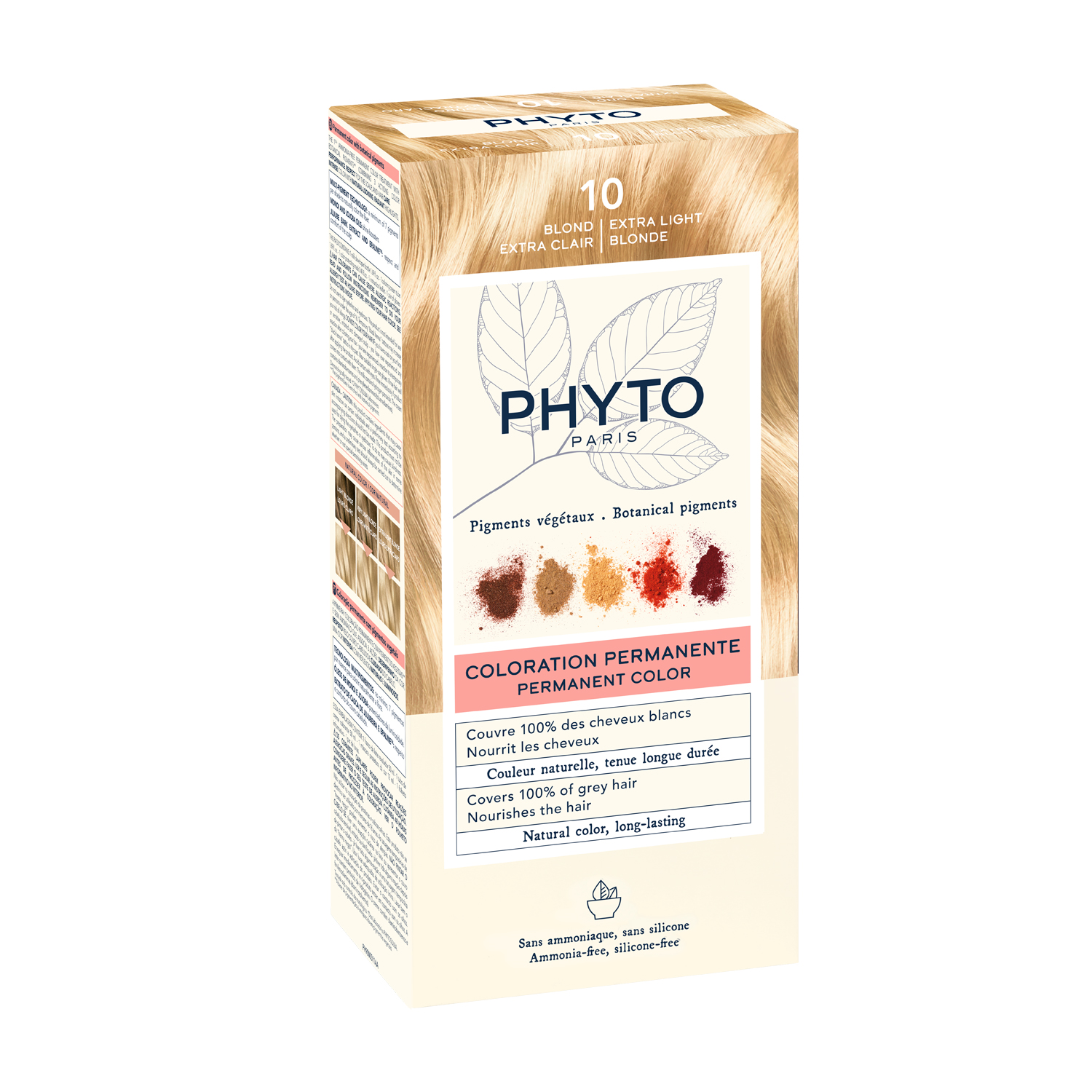 Phytosolba Phyto Hair Color крем-краска для волос тон 10 Экстра-светлый блонд 50   50   12мл Lab.Phytosolba 122339