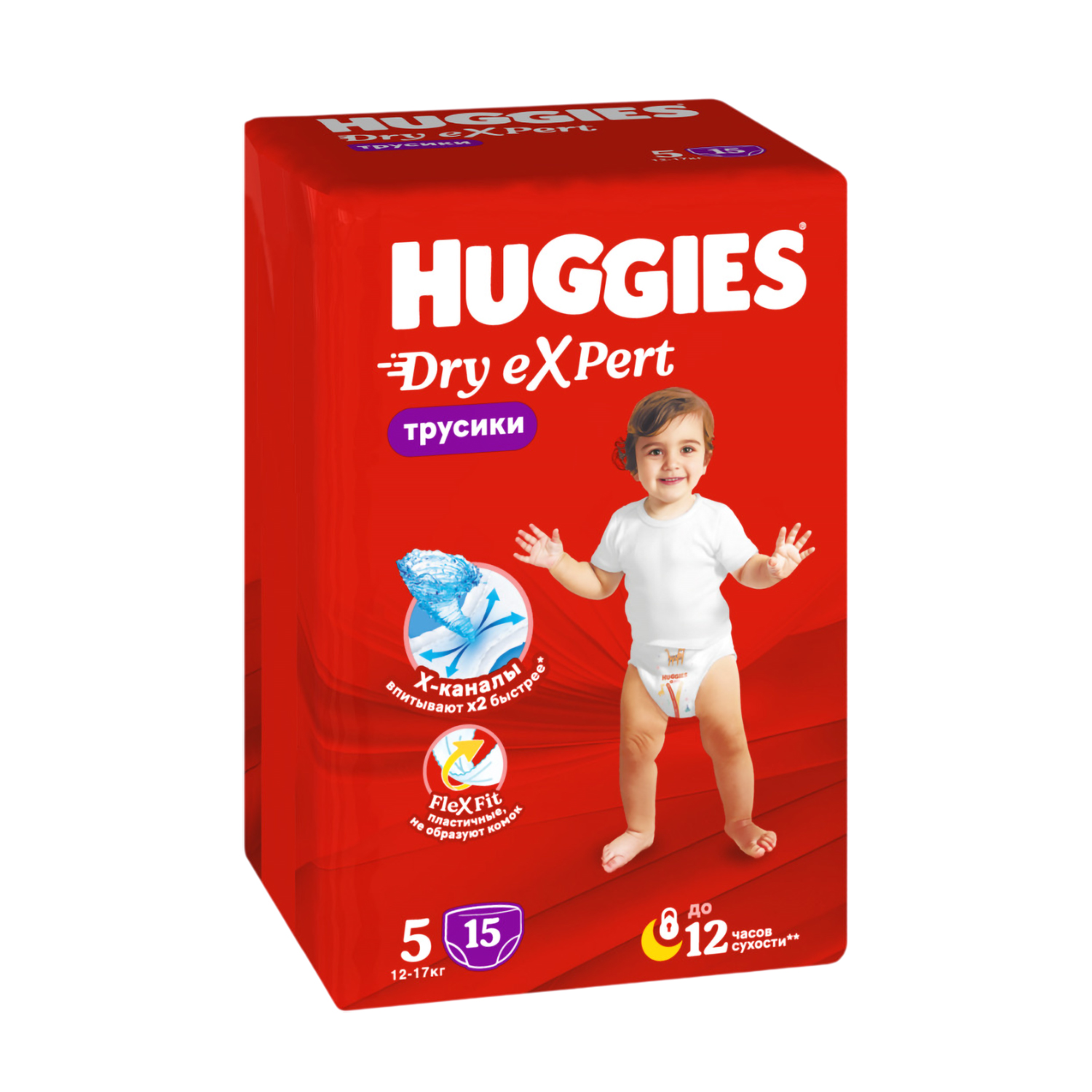Хаггис трусики-подгузники Драй эксперт р-р 5 12-17кг №15 KIMBERLY-CLARK 152330