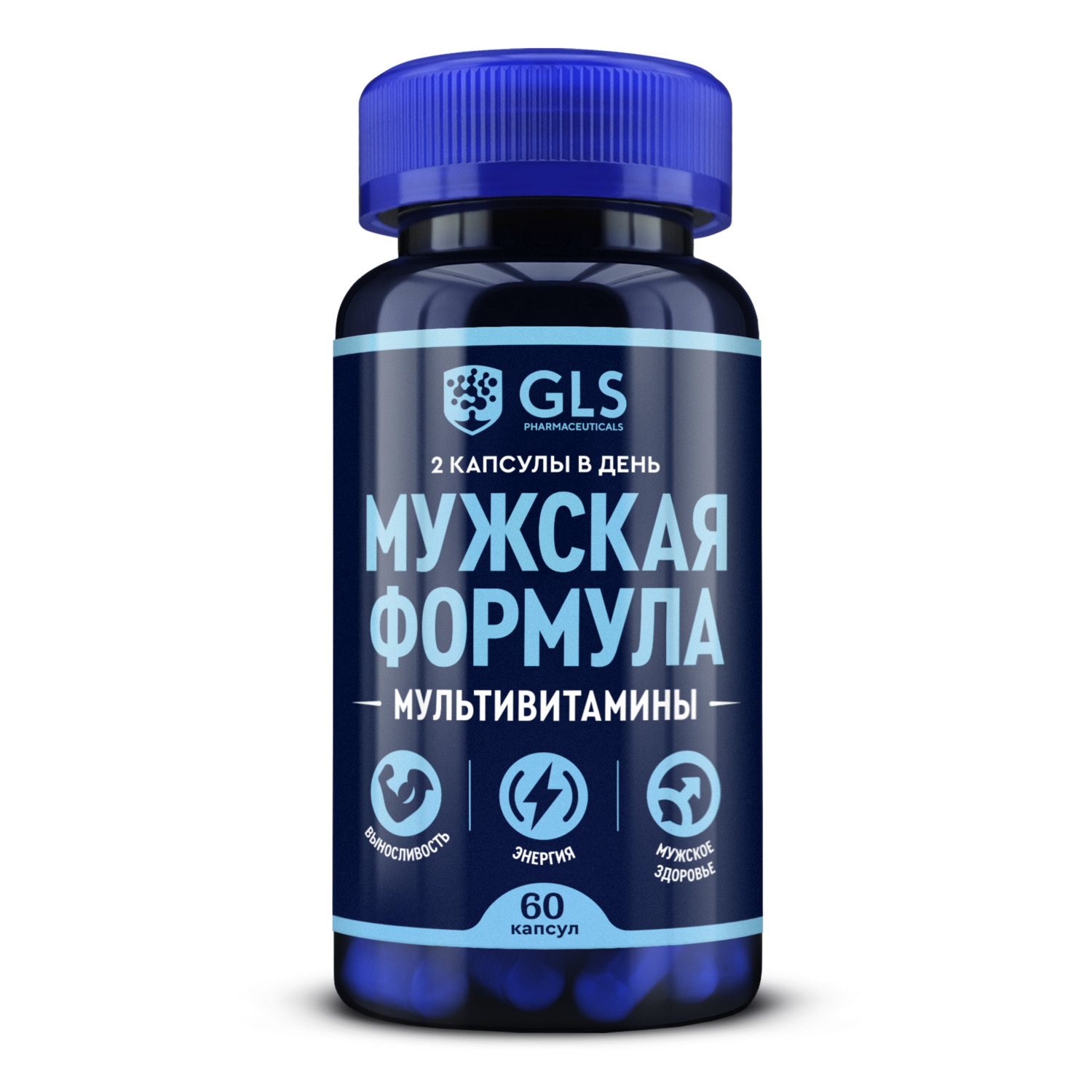 GLS мужская формула мультивитамины капсулы 440мг № 60 Глобал Хэлфкеар ООО 441153