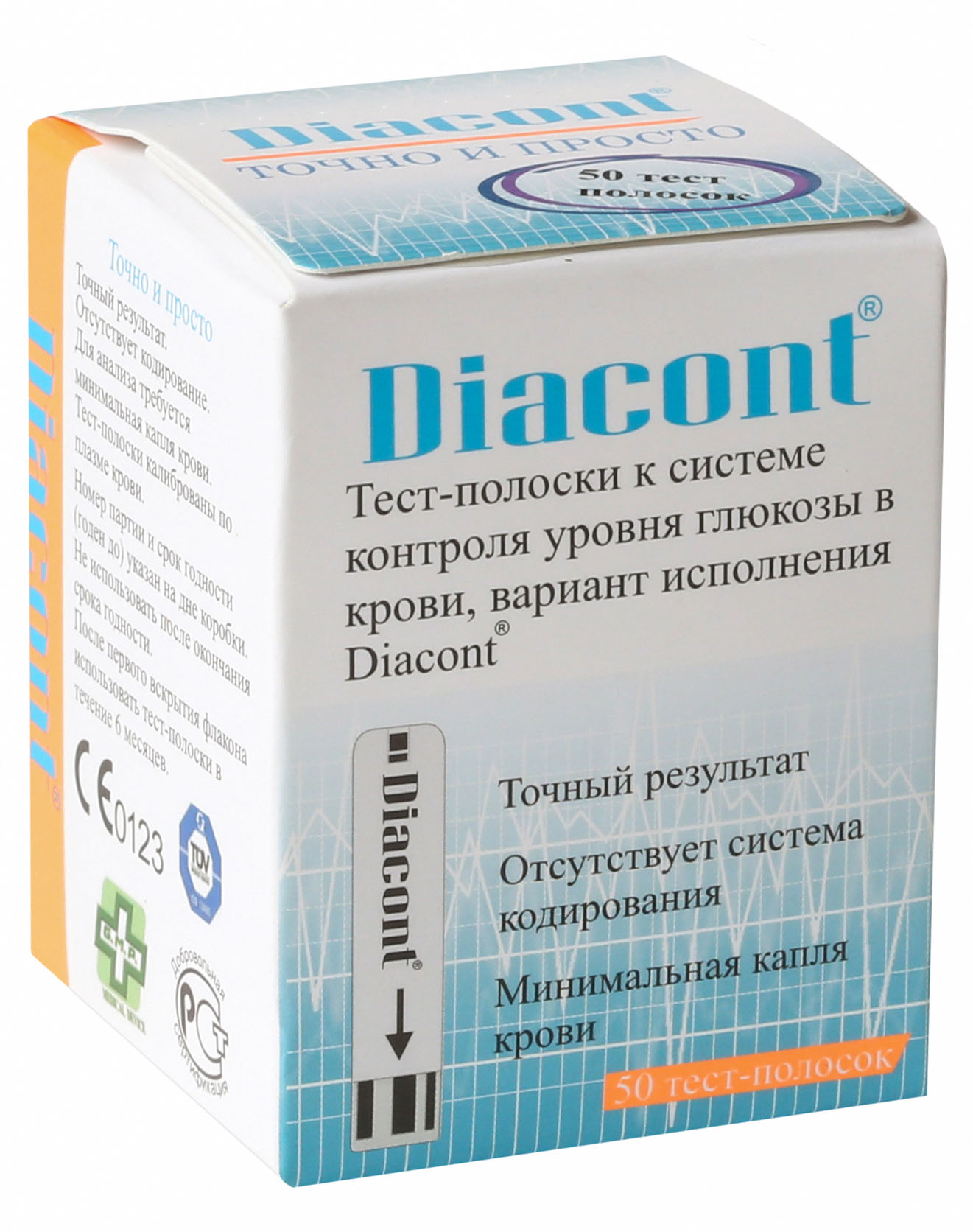 Диаконт тест-полоски для глюкометра №50 OK Biotech Co., Ltd. 100207