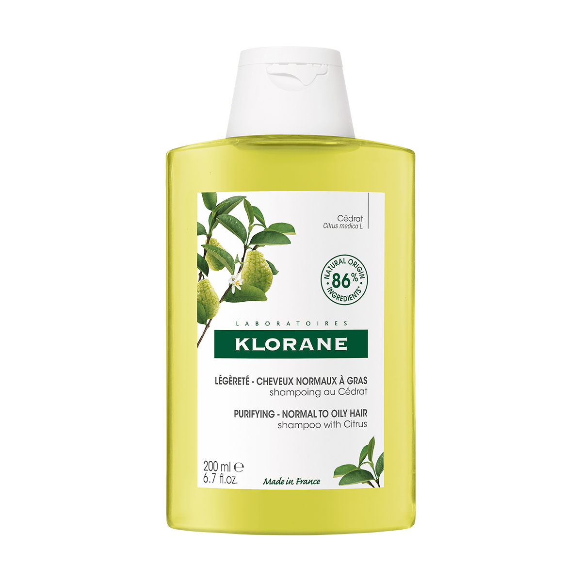 Клоран шампунь мякоть цитрона тонизирующий для блеска 200мл Lab.Pierre Fabre Dermo-Cosmetique 51229