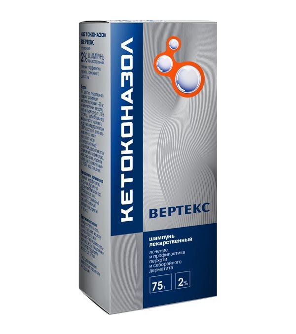 Кетоконазол Вертекс шампунь 2% 75г Вертекс АО 4992542