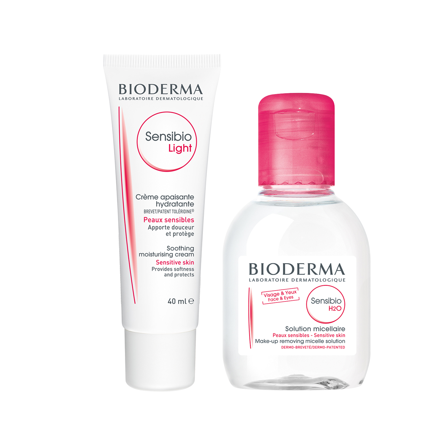Биодерма Сенсибио набор лайт крем для лица 40мл+вода 100мл Lab.Bioderma 102424