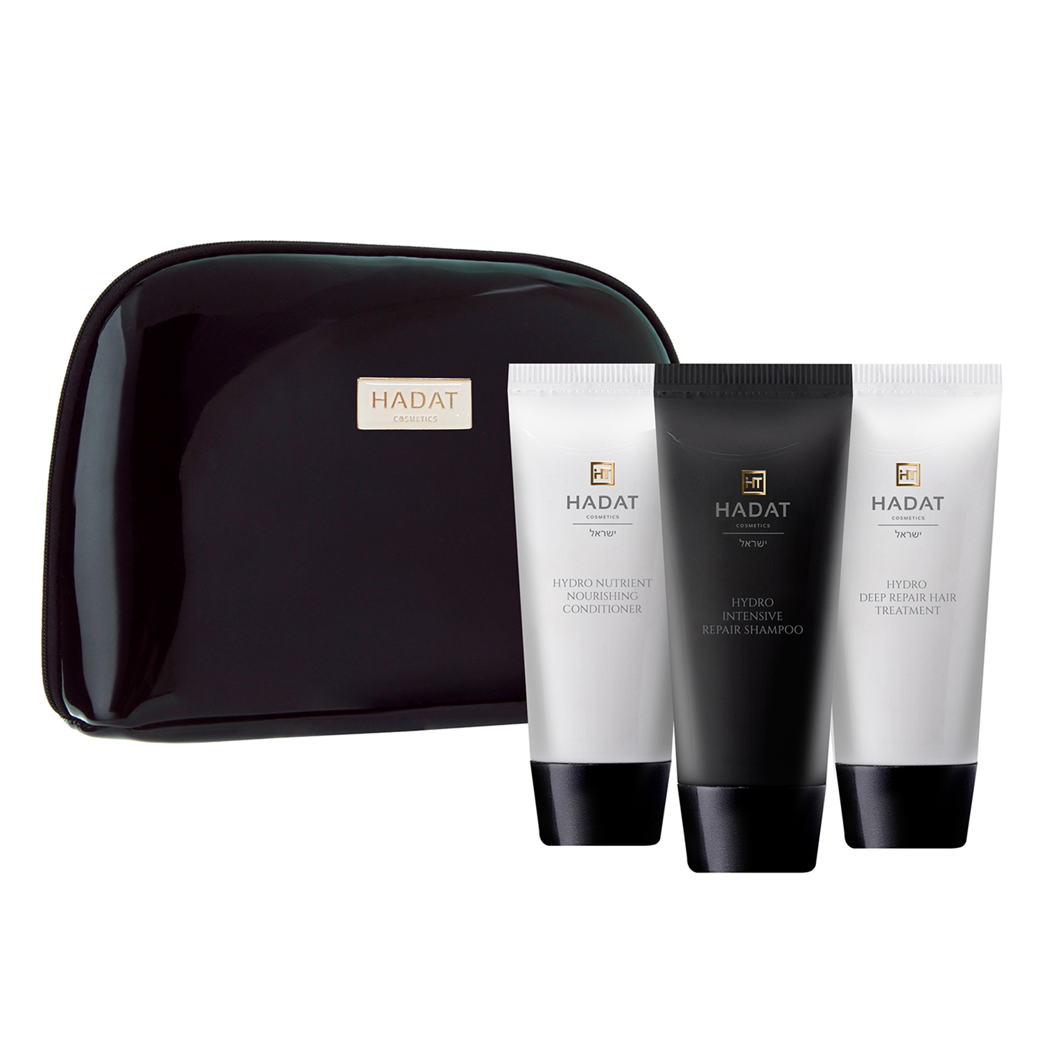 Hadat Cosmetics HYDRO REPAIR HAIR SET восст. шампунь 70мл   кондиционер 70мл   восст. маска для волос 70мл   косметичка 137685