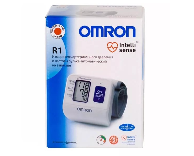 Омрон тонометр R1 автомат на запястье Omron 53676