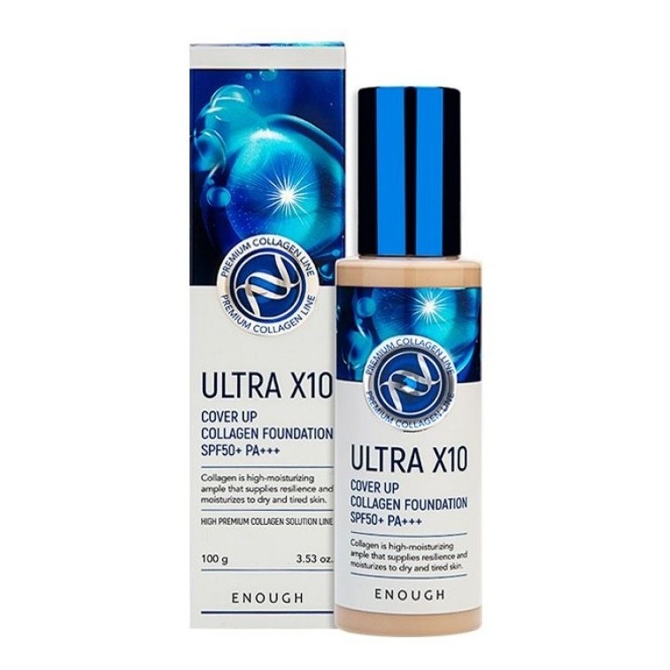 Тональный крем Enough Ultra X10 Cover Up Collagen Foundation SPF50+