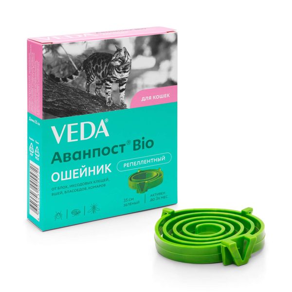 Ошейник репеллентный для кошек Аванпост Bio Veda 35см Корвет НПЦ ОО 154556