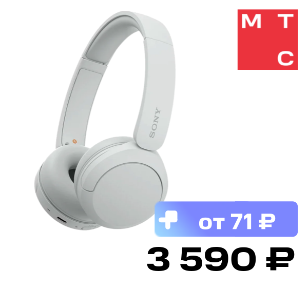 Беспроводные наушники Sony WH-CH520 Белые