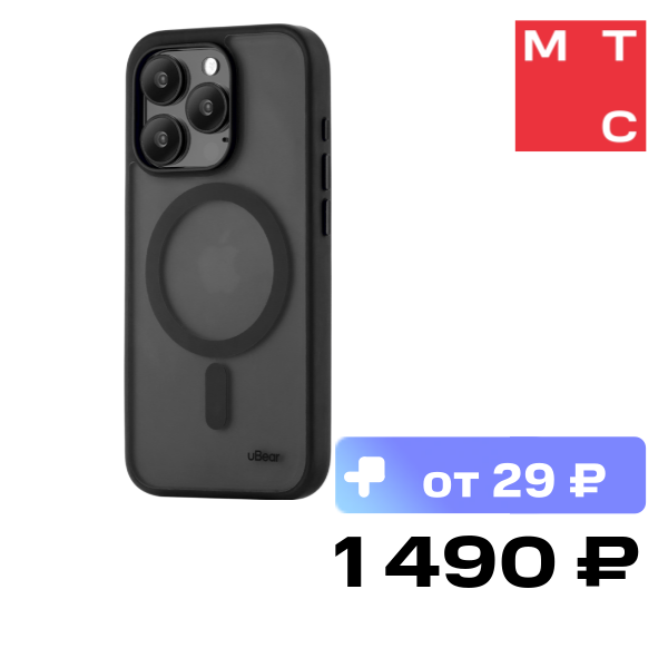 Чехол-накладка uBear Cloud Mag Case для iPhone 15 Pro Max Черный