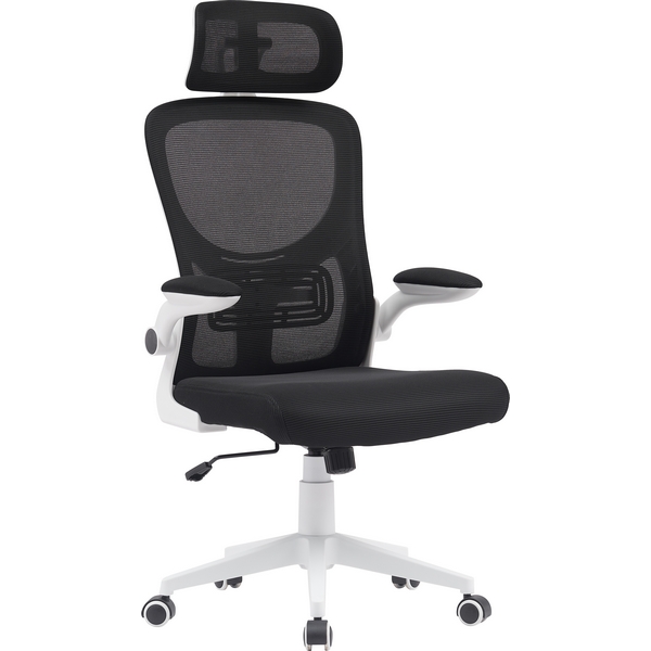Стул компьютерный - компьютерное кресло TopChairs Airone белый с черной сеткой Stool Group УТ000039378