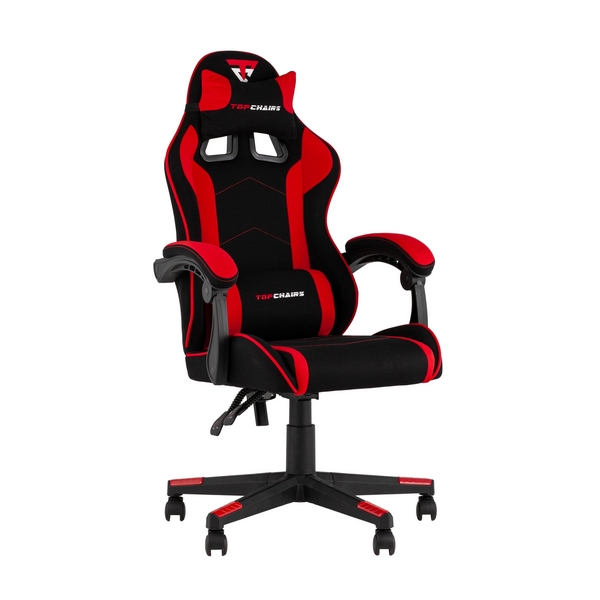 Кресло спортивное TopChairs Shadow ткань черно-красный арт.УТ000039460