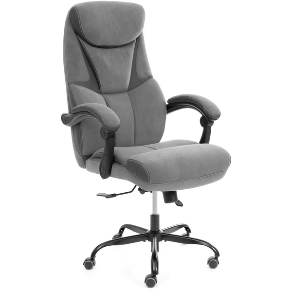 Кресло игровое с серебристой рамой Cambridge metalBL Tetchair 25024