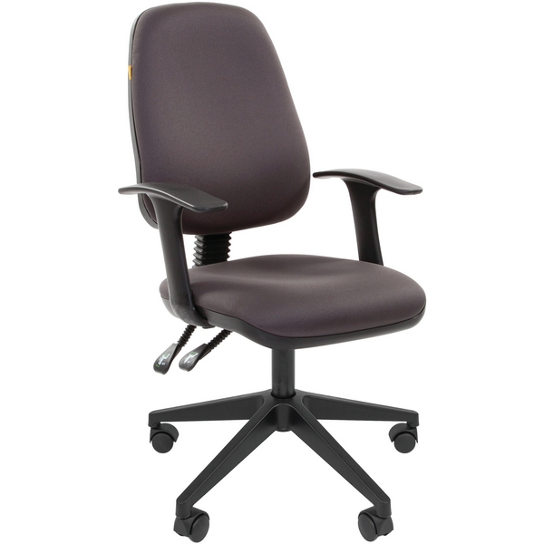 Кресло офисное на колесиках серое Chairman 661 15-13 темно-серый sl CHAIRMAN