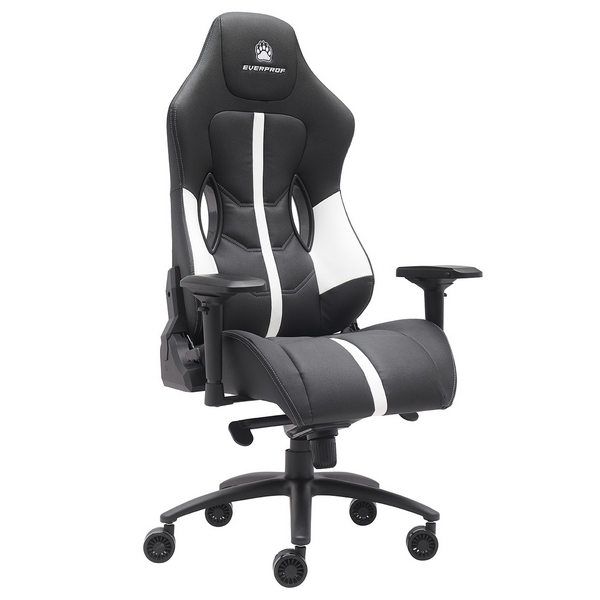 Стул для геймера Everprof Jaguar Экокожа Белый EP Jaguar PU White/Black