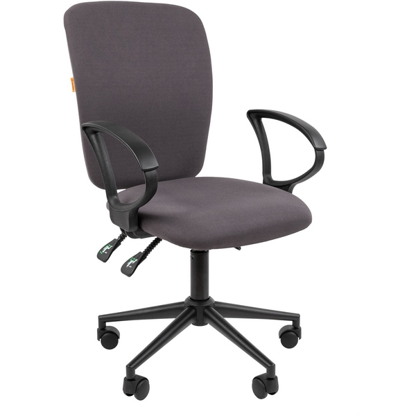 Офисное кресло Chairman 9801 Россия ткань Т13 серый Black 7150936 CHAIRMAN CHAIRMAN 9801 Черный пластик (Black)
