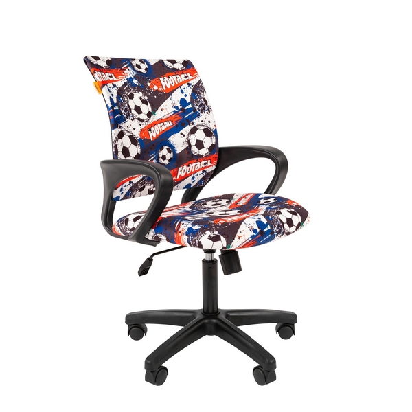 Кресло Chairman Kids 103 Россия ткань Футбол LT (чер) CHAIRMAN CHAIRMAN Kids 103 LT черный пластик