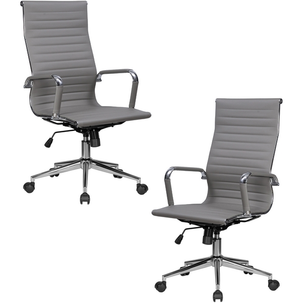 Набор 2 шт Офисное кресло для руководителей DOBRIN CLARK SIMPLE (серый (47)) LMR-101B-N_M_EL-grey Dobrin