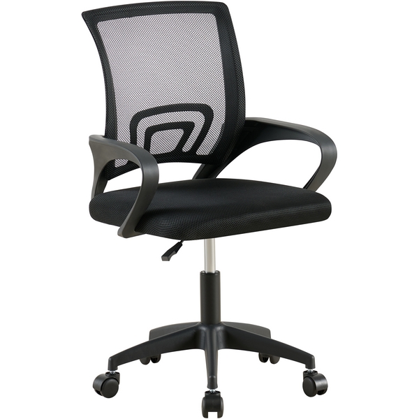 Кресло офисное с шириной сиденья 55 см офисное TopChairs Simple SN черный УТ000041452