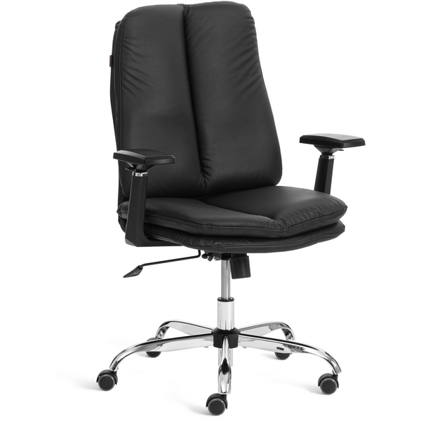 Кресло Итон-Лоу/Eton-Low хром 3Д кож/зам, черный, 36-6 Tetchair 25737