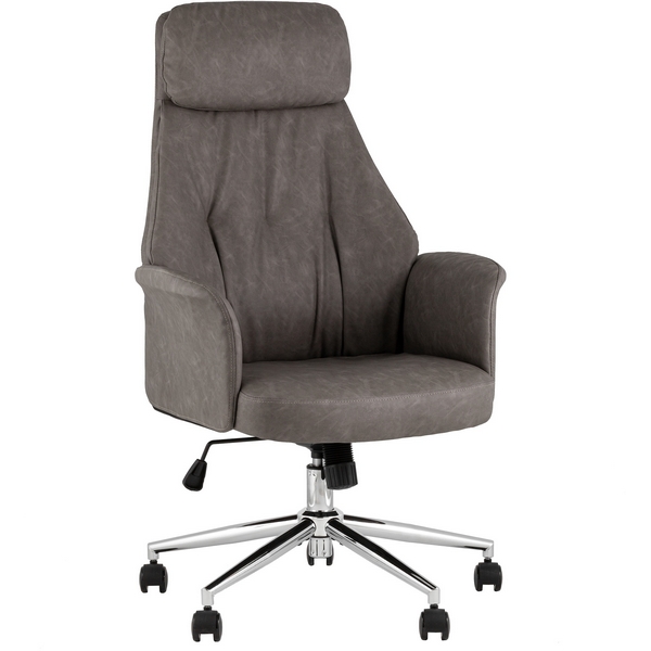 Кресло офисное TopChairs Neoma серый экокожа УТ000041775 Stool Group