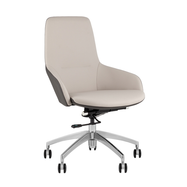 Кресло офисное TopChairs Soulo светло-серый, серый арт.УТ000039420