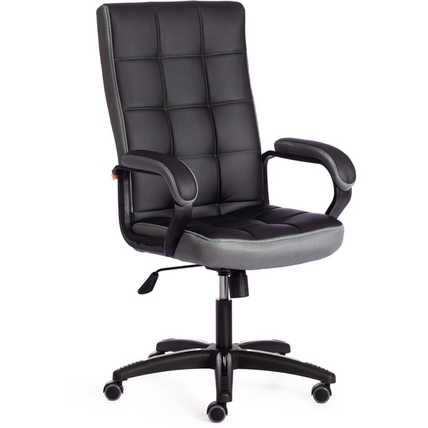 Компьютерное кресло черное с нагрузкой до 120 кг игровое Tetchair TRENDY (22) (Исскуственная кожа,ткань/черный,серый) 19515