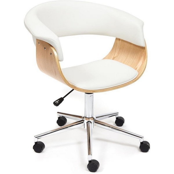 Кресло компьютерное с деревянным каркасом VIMTA Tetchair (Натуральный,белый). 13662
