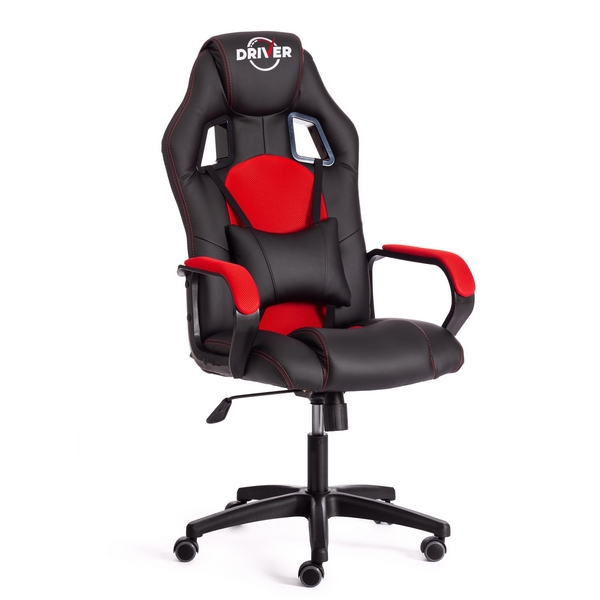 Кресло игровое с максимальной нагрузкой 120 кг DRIVER (22) Tetchair (черный,красныйй) 19297