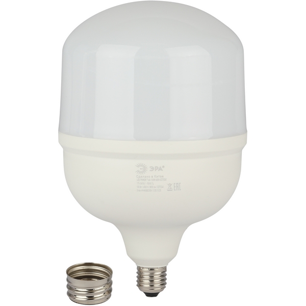 Лампочка светодиодная E27 с переходником на E40 100W ЭРА LED POWER T160-100W-6500-E27 с переходником на E40/E40 LED POWER T160-100W-6500-E27/E40