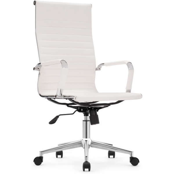 Стул для офиса Woodville Reus pu white / chrome 15735