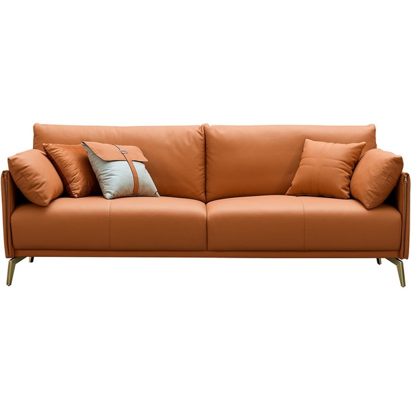 Диван ESF CALIFORNIA NAPPA SF002 (3-х местный) коричневый 6606/Кожа SF002-3 BROWN