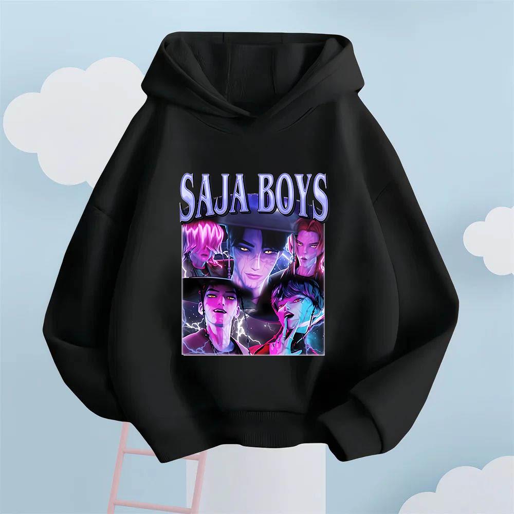 Мировой законодатель моды! Детский худи с принтом Saja Boys выглядит невероятно стильно и привлекательно. 110 white huiteng1