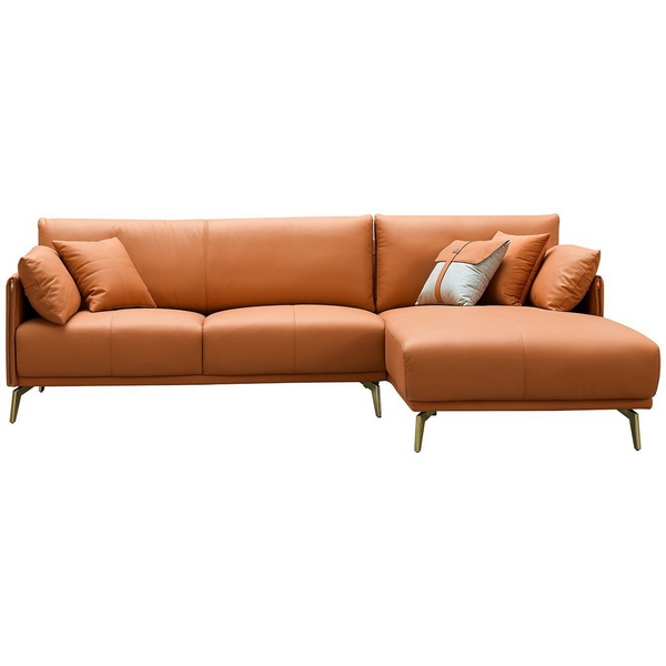 Диван ESF CALIFORNIA NAPPA SF002 угловой коричневый 6606 угол правый/Кожа SF002RIGHT BROWN