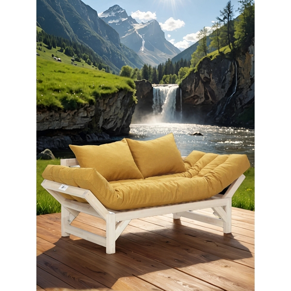 Диван Бинго ткань savana plus yellow, каркас лак Mebelik арт.009293