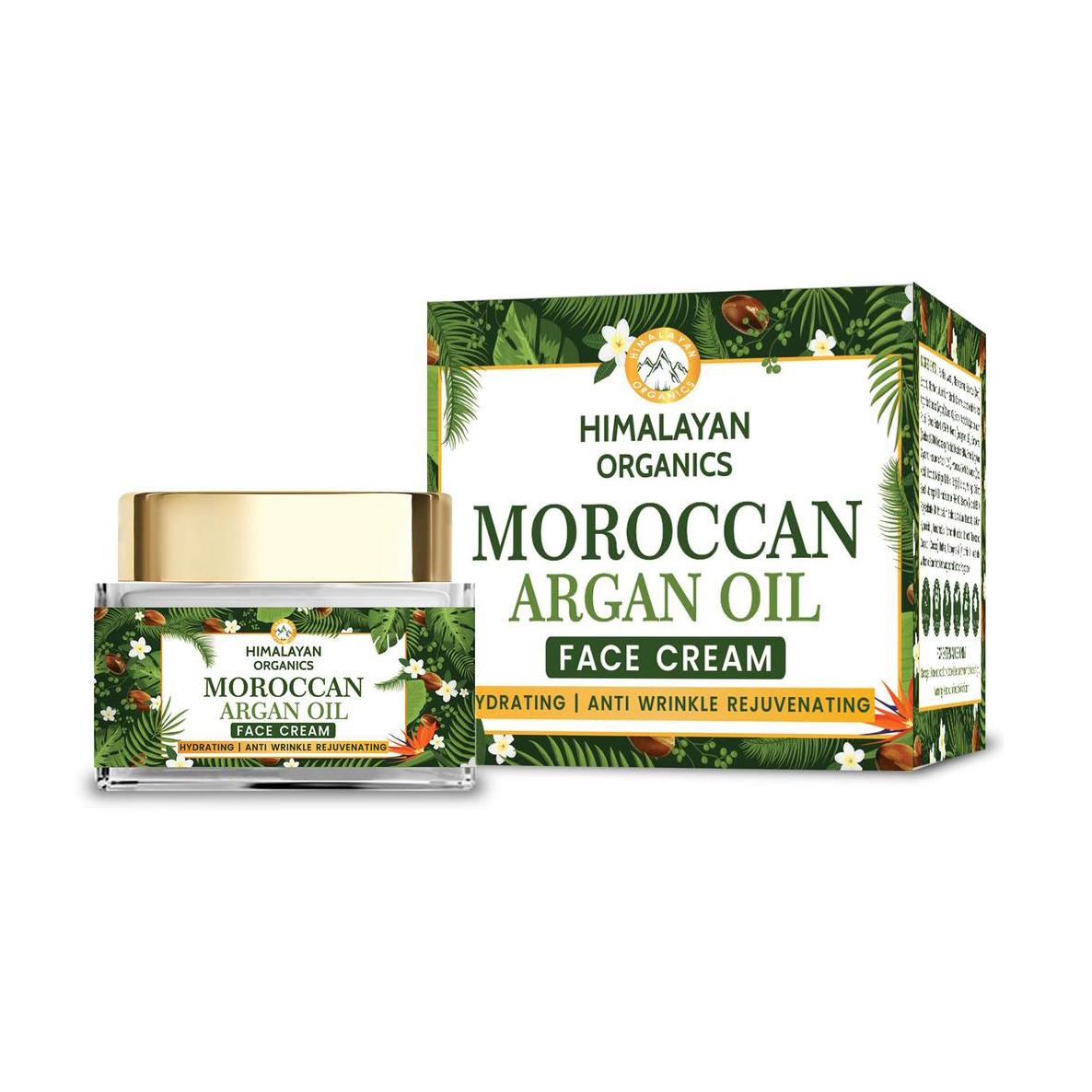 Крем для лица с Марокканским аргановым маслом (50 мл), Moroccan Argan Oil Face Cream,  Himalayan Organics 20.25 gray