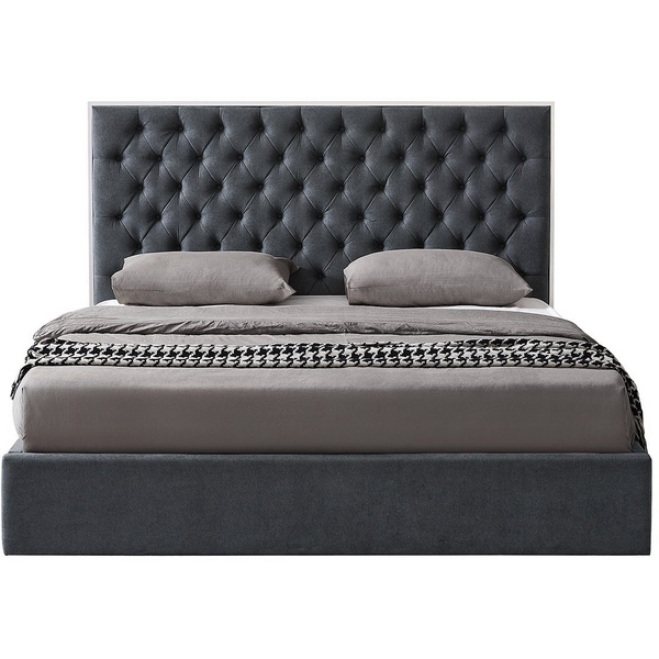 Кровать LBD1704 (180х200) серый UF860/19B с ящиком для белья ESF LBD1704(180)STORAGGREY
