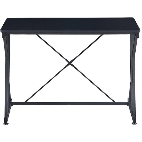 Стол с закругленными углами TINK BKW черный ESF black (прямоугольная столешница, I I-образная опора) TINK black
