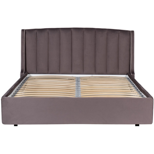 Кровать Garda Decor ODRY1К-180M-Vel19+Vel09 (Черный/Лиловый)