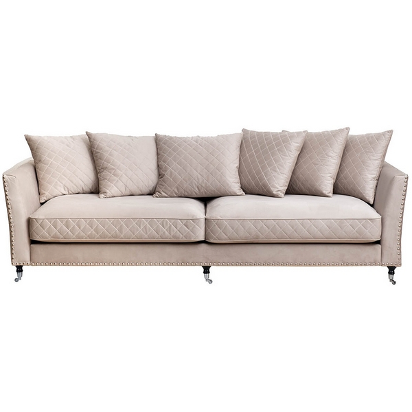 Диван Garda Decor SORRENTO-250-Colt030 (Светло-серый)