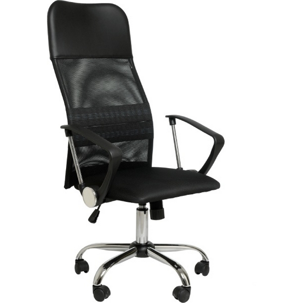 Кресло King Style "Kingstyle Fir GTP CH" арт.РМК 001.690,DMS крестовина хром ткань сетка ткань TW черный/черный НФ-00000287
