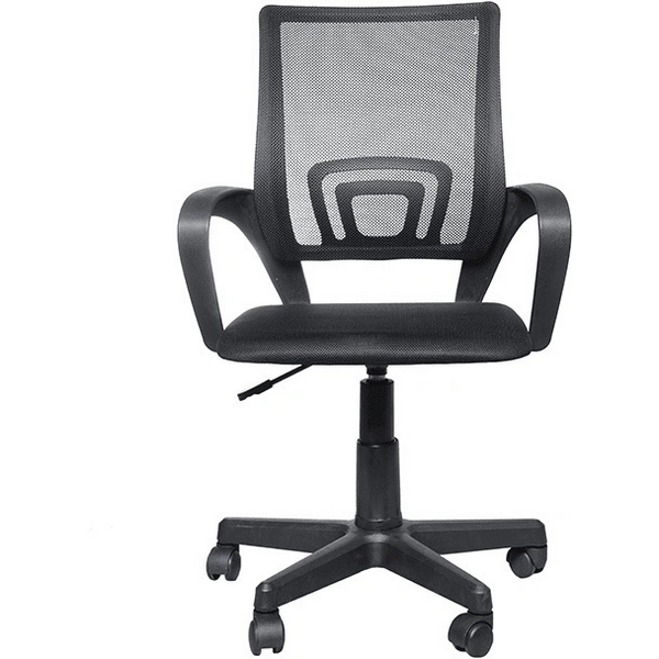 Стул для офиса руководителя с низкой спинкой King Style 695 LT Black / PMK 001.224 (пиастра, крестовина пластик) (ткань-сетка, ткань TW, черный / черный) НФ-00000574