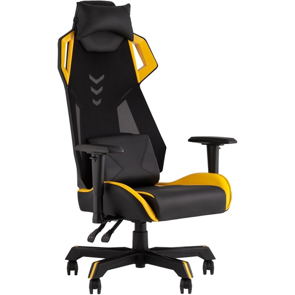 Кресло игровое с синхромеханизмом TopChairs Рэтчэт желтый УТ000036991