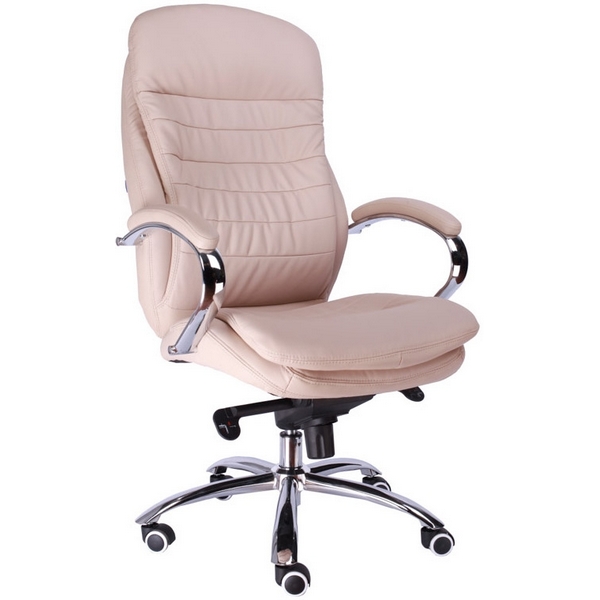 Стул для офиса руководителя с регулировкой наклона спинки экокожа Everprof EC-330-2 PU Beige