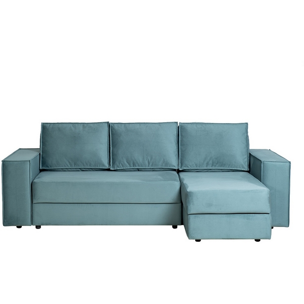 Диван Garda Decor BERGAMO-3MR-1K-БИРЮЗОВЫЙ-Vel43 (Бирюзовый)